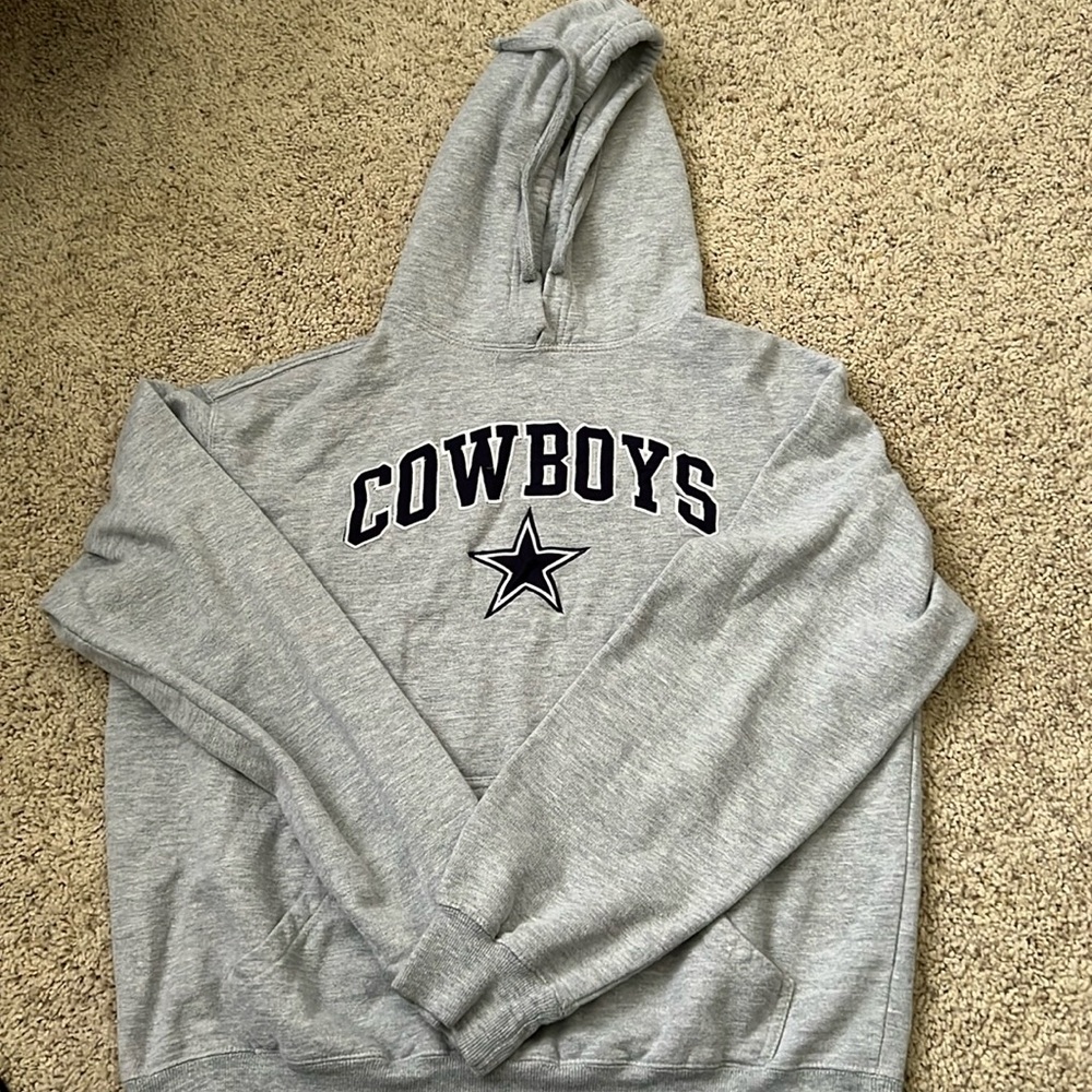 Gray Cowboys Hoodie